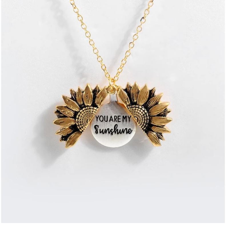 "You Are My Sunshine" Necklace Pendant - The Sunflower Pendant
